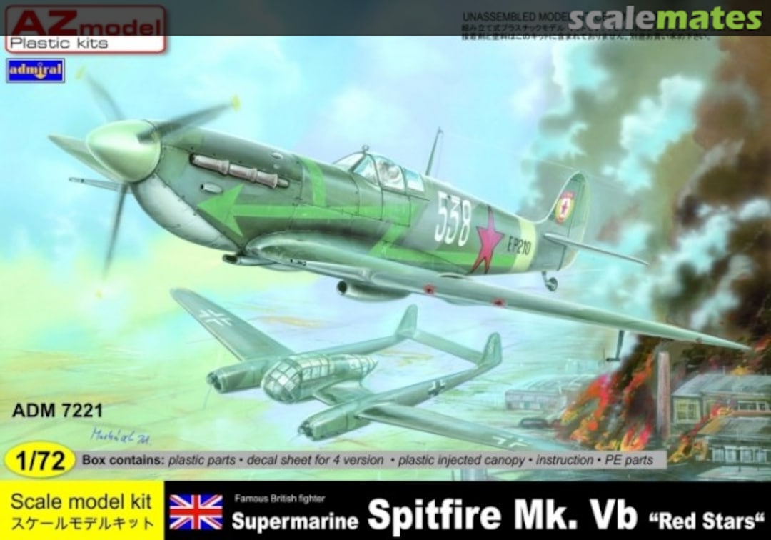 Boxart Supermarine Spitfire Mk. VB "Red Stars" ADM7221 Admiral Boxart Supermarine Spitfire Mk. VB "Red Stars" ADM7221 Admiral