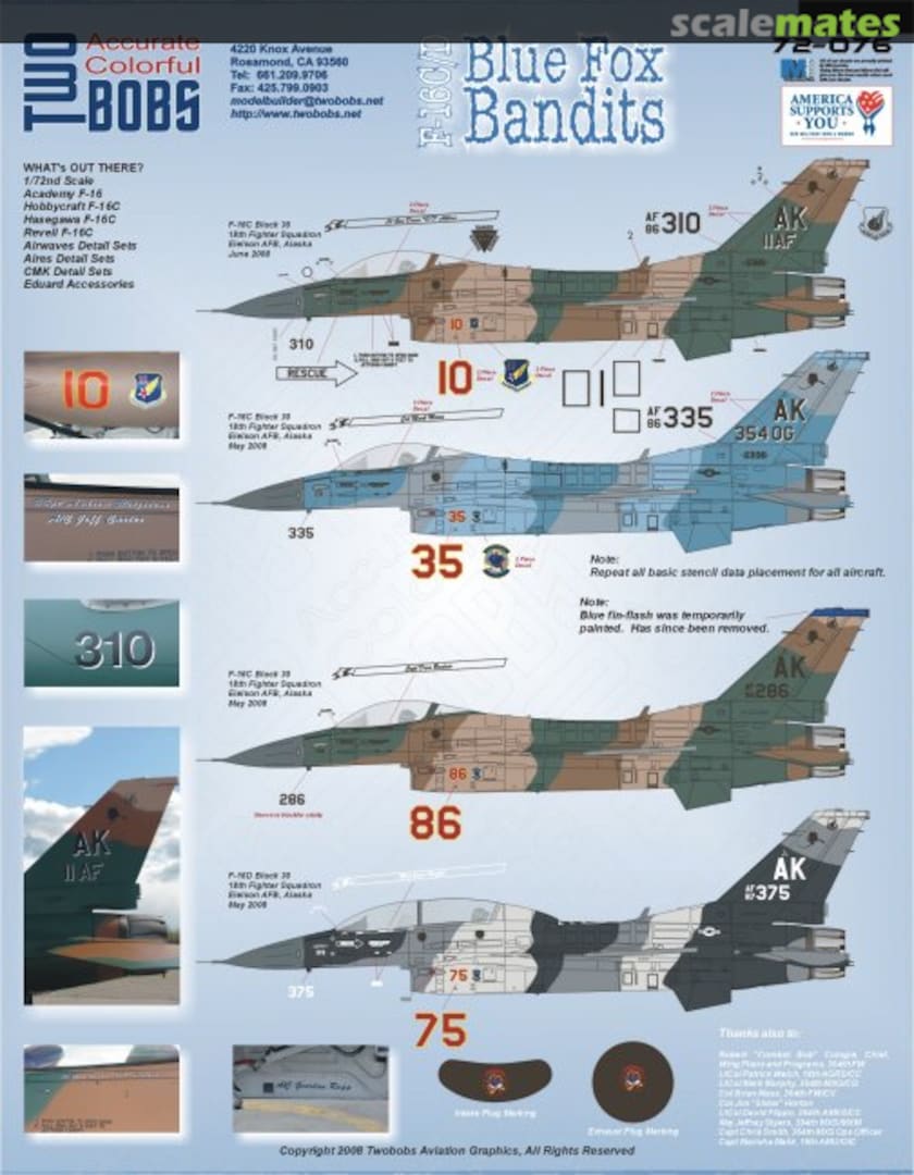 Boxart F-16C/D 72-076 TwoBobs Aviation Graphics Boxart F-16C/D 72-076 TwoBobs Aviation Graphics