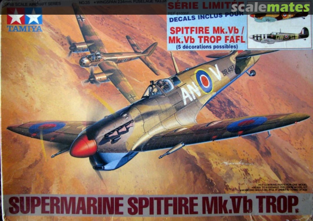 Boxart Supermarine Spitfire Mk.Vb Trop. 61035F Tamiya Boxart Supermarine Spitfire Mk.Vb Trop. 61035F Tamiya