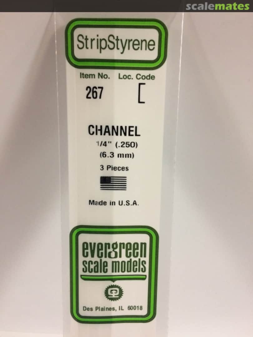 Boxart 1/4" 0.250" Opaque White Polystyrene Channel 267 Evergreen Scale Models Boxart 1/4" 0.250" Opaque White Polystyrene Channel 267 Evergreen Scale Models