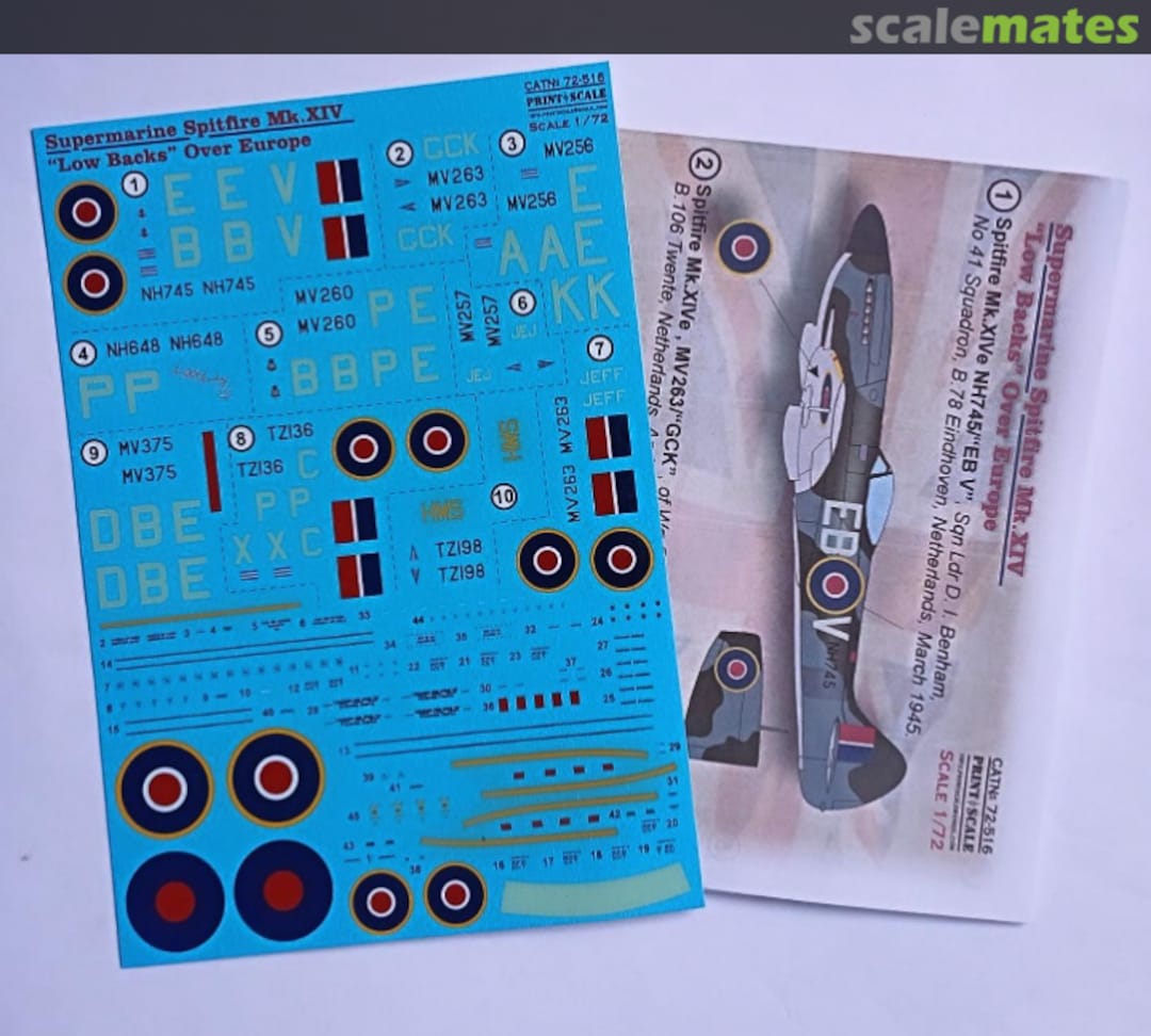 Boxart Supermarine Spitfire Mk.XIV 72-516 Print Scale Boxart Supermarine Spitfire Mk.XIV 72-516 Print Scale