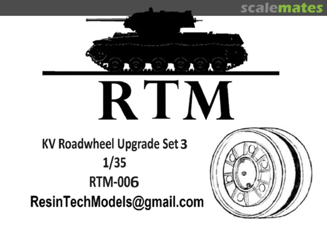 Boxart KV-1/2 Roadwheel Upgrade Set 3 RTM-006 Resin Tech Models