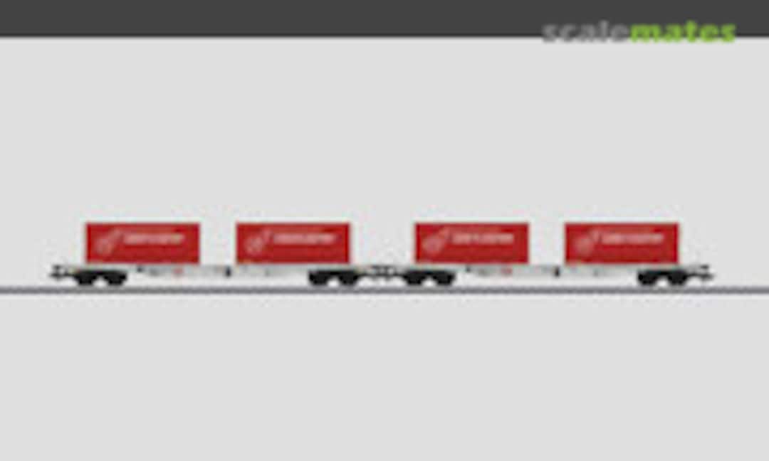 DSB Container flat 2-car set (Märklin 47083)