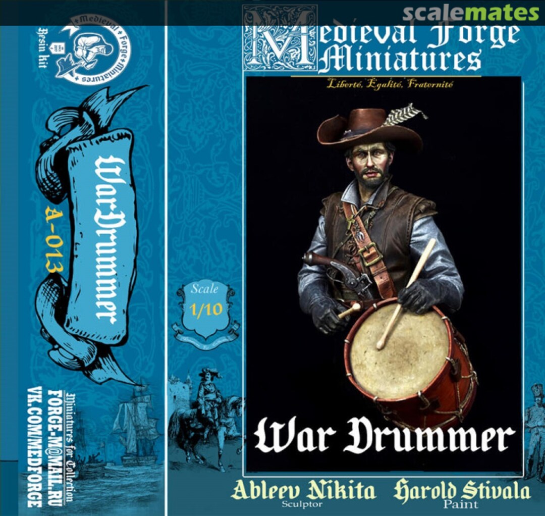 Boxart War Drummer A-013 Medieval Forge Miniatures