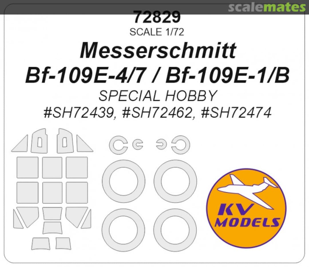 Boxart Bf-109E-4 / E-7 / E-1/B 72829 KV Models