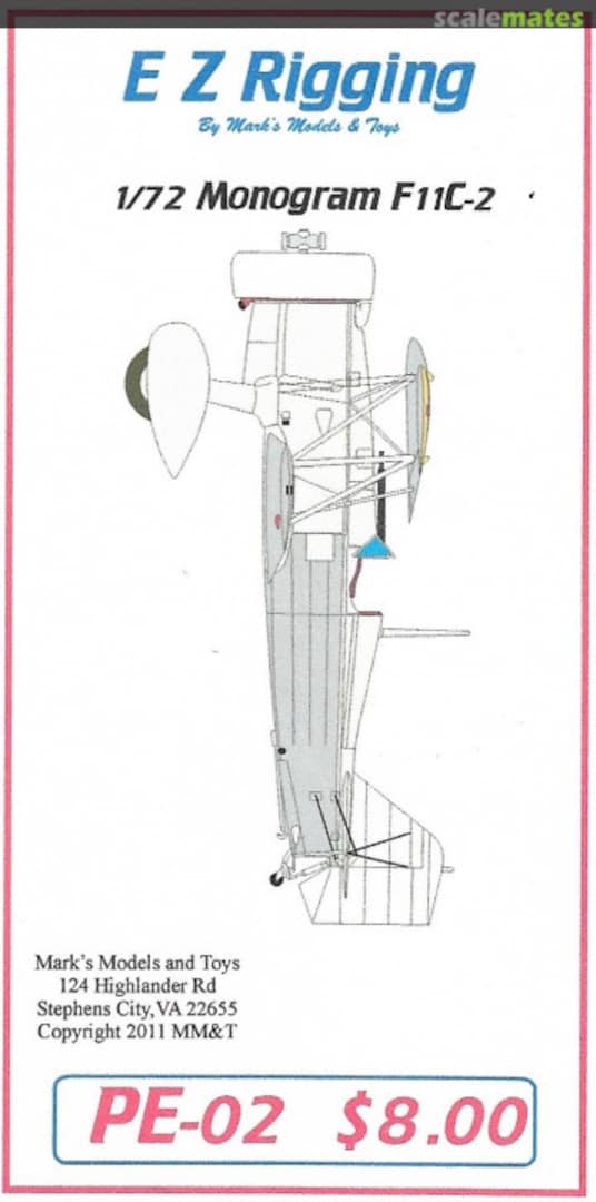Boxart F11C-2 for Monogram Kit PE-02 Starfighter Decals Boxart F11C-2 for Monogram Kit PE-02 Starfighter Decals
