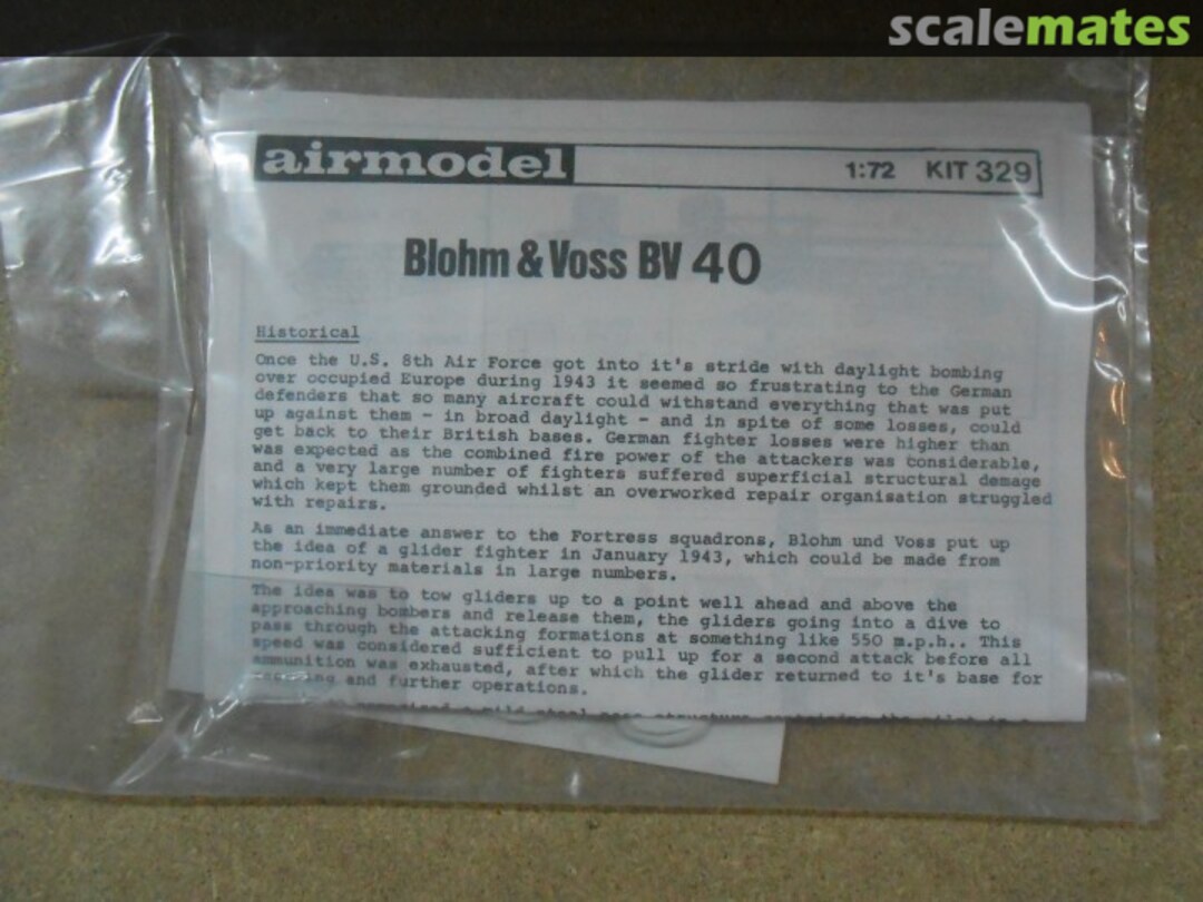 Boxart Blohm & Voss Bv 40 AM-0329 Airmodel Boxart Blohm & Voss Bv 40 AM-0329 Airmodel