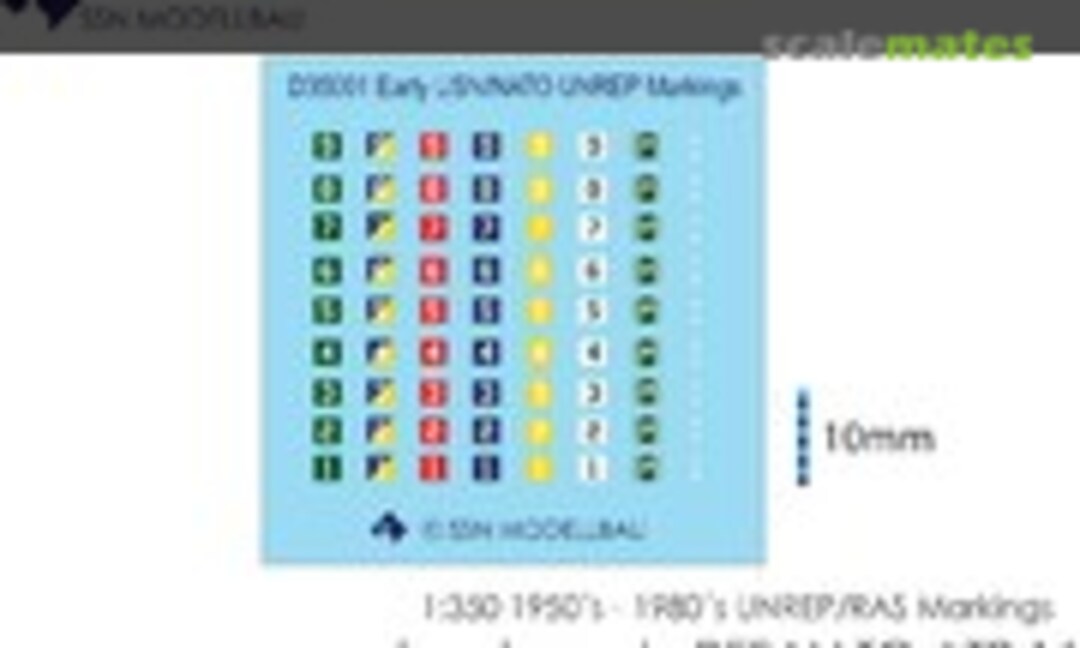 1:350 Early USN/NATO UNREP Markings (SSN-Modellbau SSN-D35001) SSN-D35001
