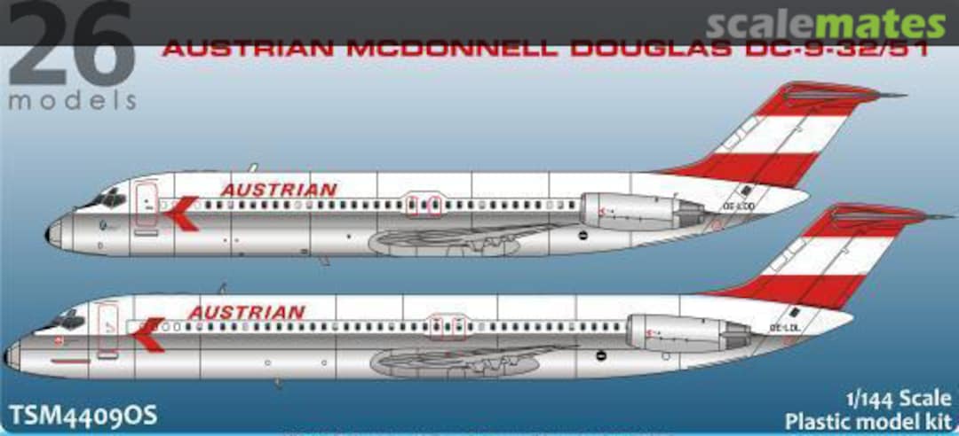 Boxart Austrian McDonnell Douglas DC-9-32/51 TSM4409OS 26 Models
