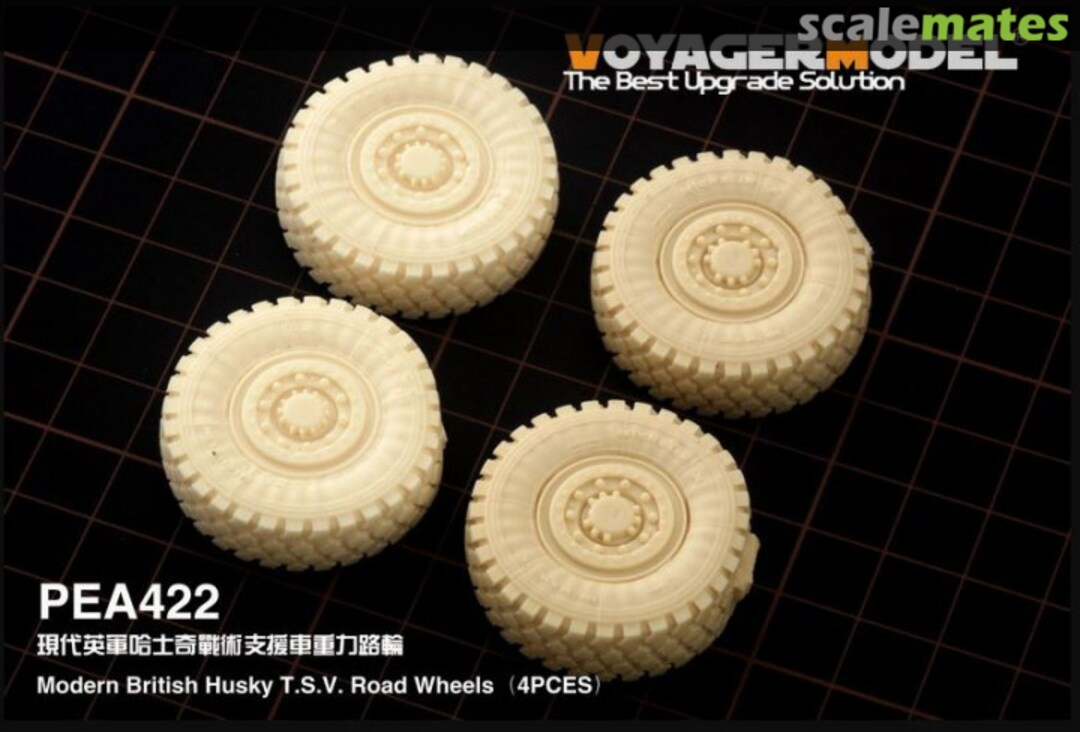 Boxart Modern British Husky T.S.V. Road Wheels（4PCES） PEA422 Voyager Model