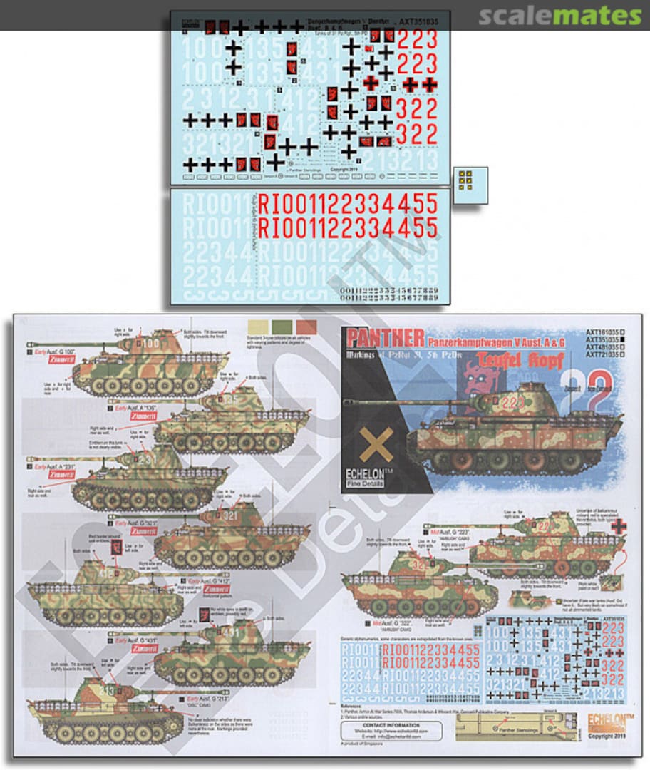 Boxart 31. Pz.Rgt., 5. Pz.Div. Panthers AXT351035 Echelon Fine Details Boxart 31. Pz.Rgt., 5. Pz.Div. Panthers AXT351035 Echelon Fine Details
