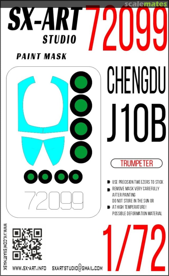 Boxart Chengdu J10B masks 72099 SX-Art Boxart Chengdu J10B masks 72099 SX-Art