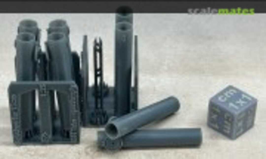 1:35 Ammo - Nebelwerfer 15cm tubes open empty - 4 pieces (EMP3d 35040444) 35040444