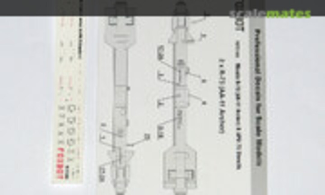 1:72 Soviet Missile R-73 (AA-11 Archer) & APU-73 Stencils (Foxbot 72-045) 72-045