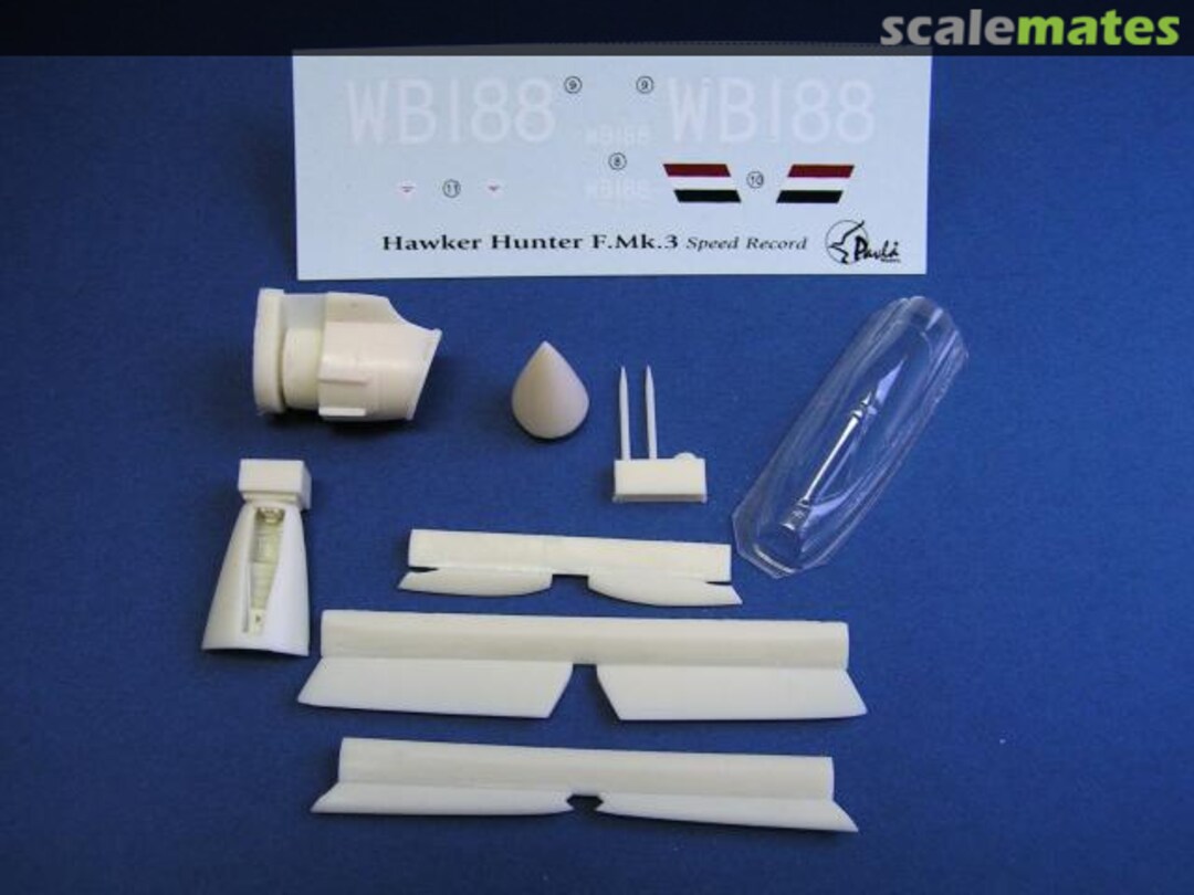 Boxart Hawker Hunter F.Mk.3 + vacu canopy + decal sheet for Revell U72-89 Pavla Models Boxart Hawker Hunter F.Mk.3 + vacu canopy + decal sheet for Revell U72-89 Pavla Models