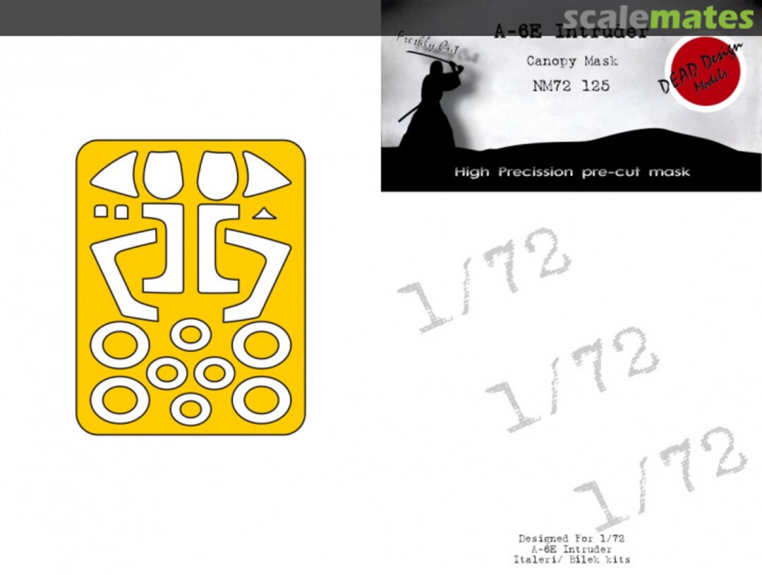 Boxart Grumman A-6 E Intruder - Canopy Mask NM72125 DEAD Design Models