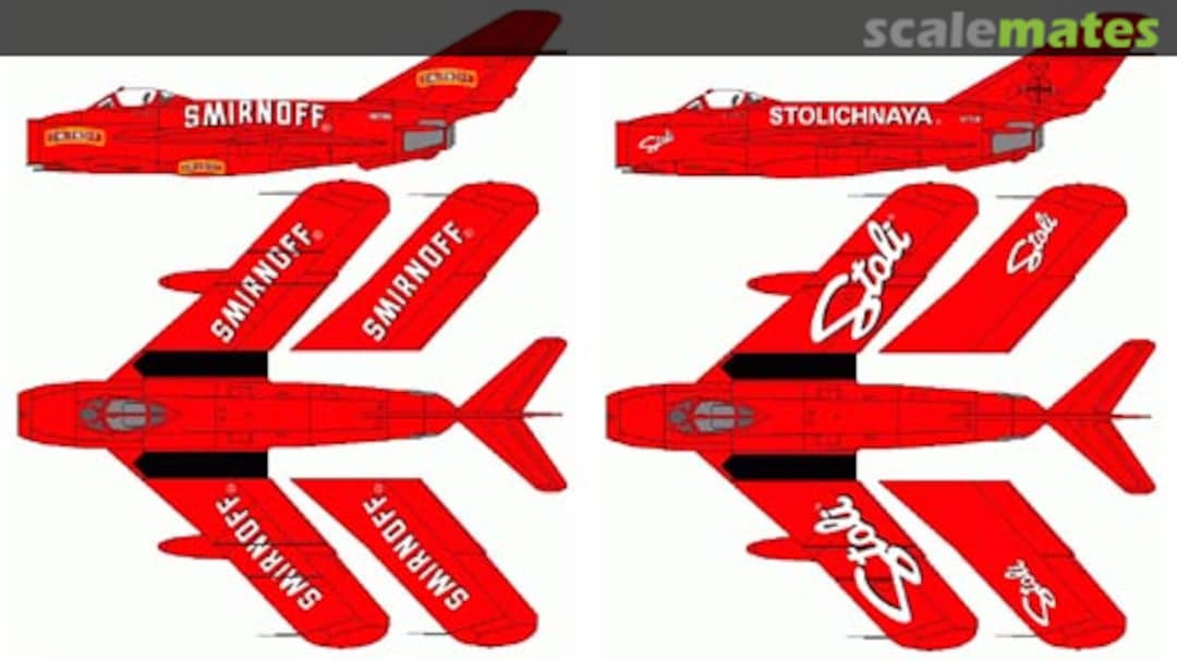 Boxart 2 Aerobatic MiG-17 Teams 095-001-032- JBOT Decals Boxart 2 Aerobatic MiG-17 Teams 095-001-032- JBOT Decals