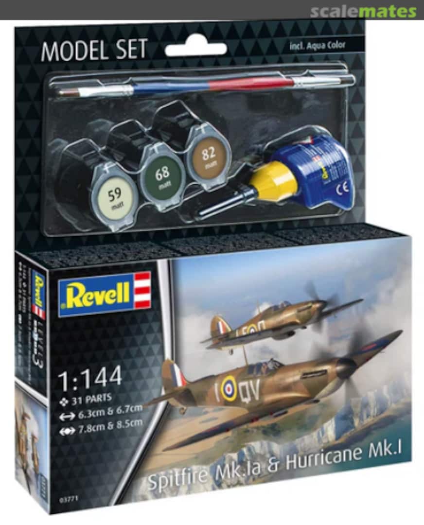 Boxart Spitfire Mk.Ia & Hurricane Mk.I 63771 Revell Boxart Spitfire Mk.Ia & Hurricane Mk.I 63771 Revell