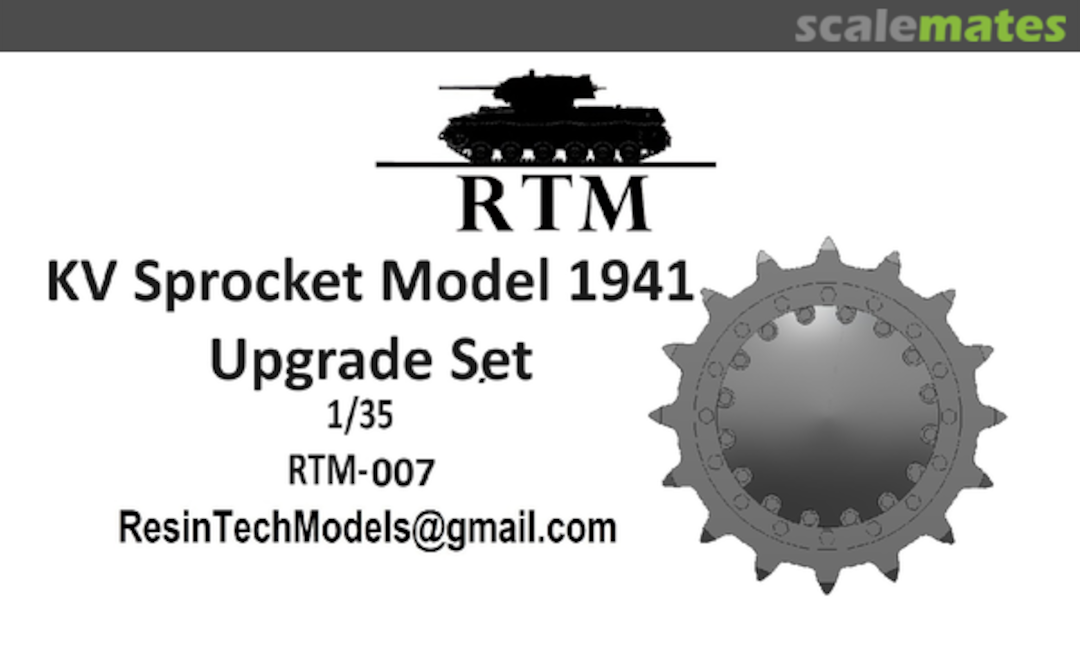 Boxart KV-1/2 Sprocket Model 1941 RTM-007 Resin Tech Models Boxart KV-1/2 Sprocket Model 1941 RTM-007 Resin Tech Models