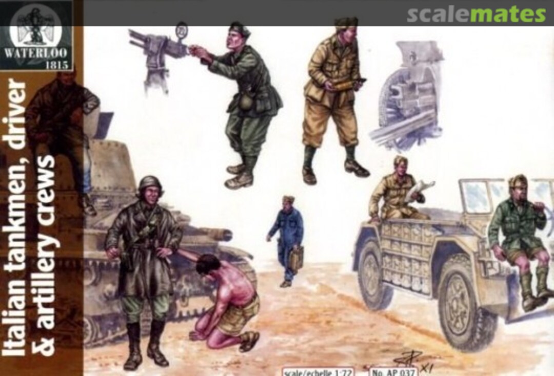 Boxart Italian Tank, Vehicle & Artillery Crews AP037 Waterloo1815 Boxart Italian Tank, Vehicle & Artillery Crews AP037 Waterloo1815
