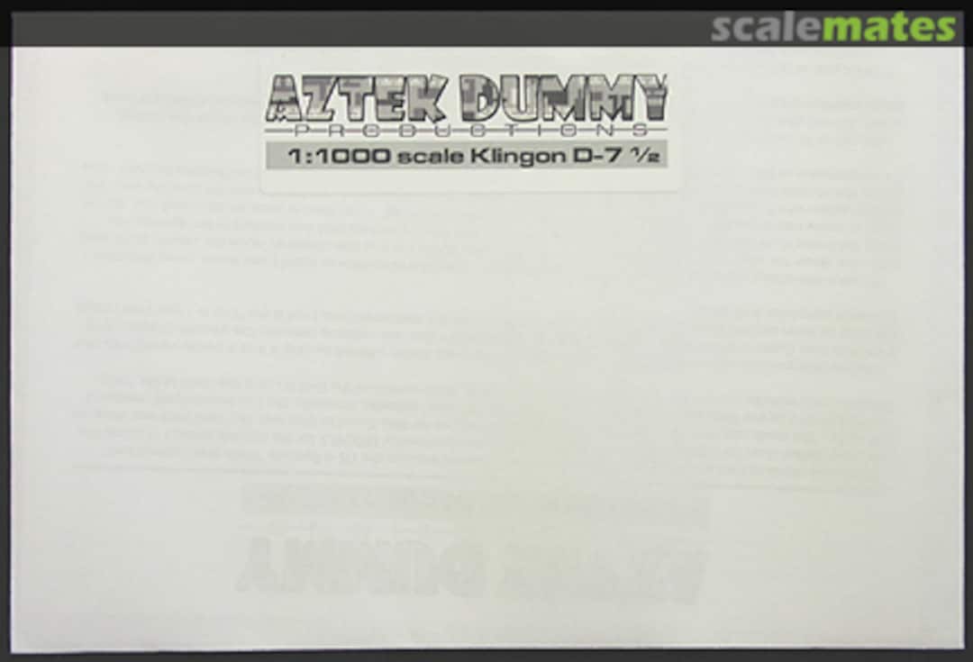Boxart Klingon D-7 1/2 Templates AD-04 Aztek Dummy Productions