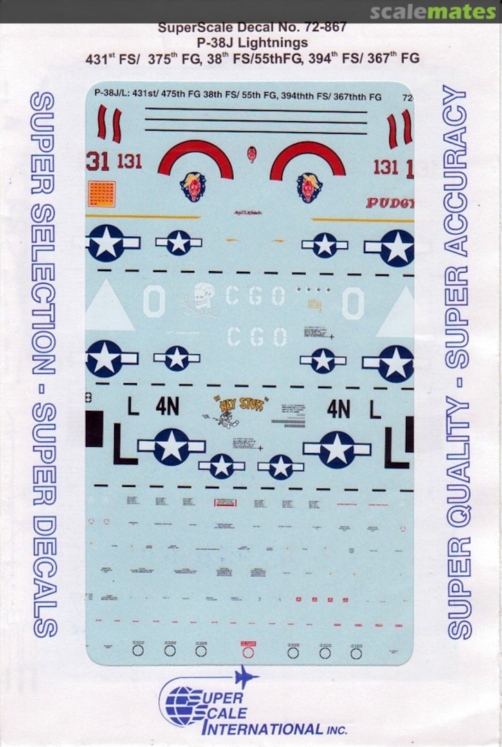 Boxart P-38J Lightnings 72-867 SuperScale International Boxart P-38J Lightnings 72-867 SuperScale International