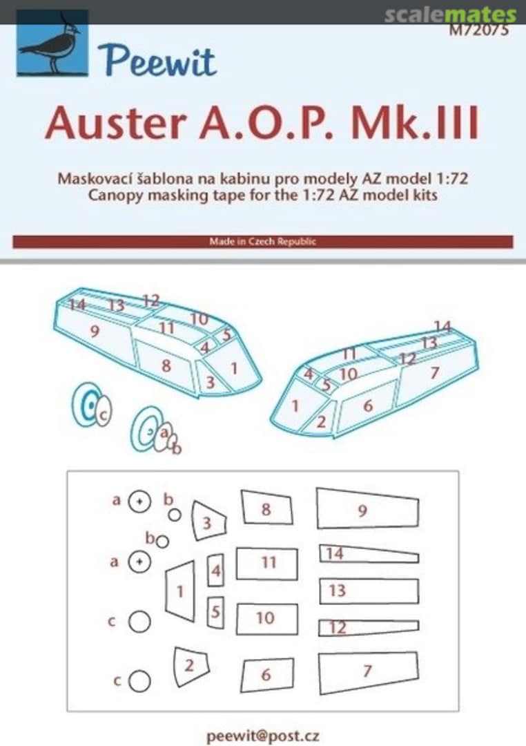 Boxart Auster A.O.P. Mk.III M72075 Peewit Boxart Auster A.O.P. Mk.III M72075 Peewit