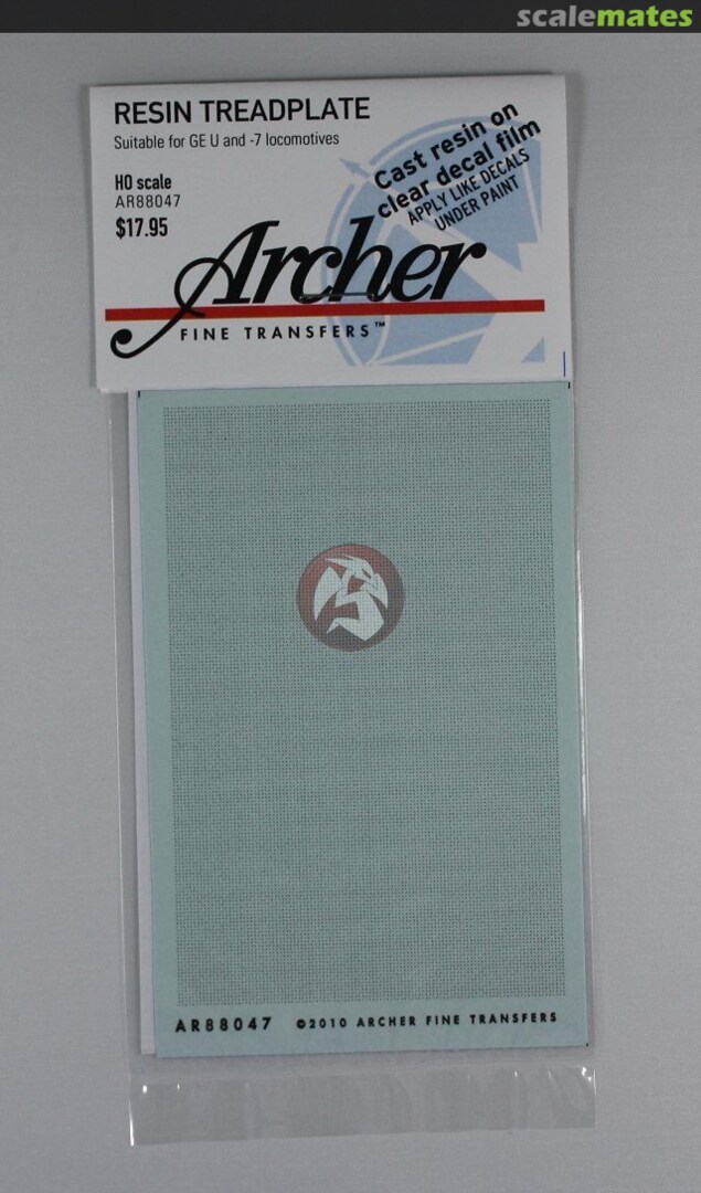 Boxart Surface Details: HO Treadplate for GE U & 7 Locos (D) AR88047 Archer Boxart Surface Details: HO Treadplate for GE U & 7 Locos (D) AR88047 Archer