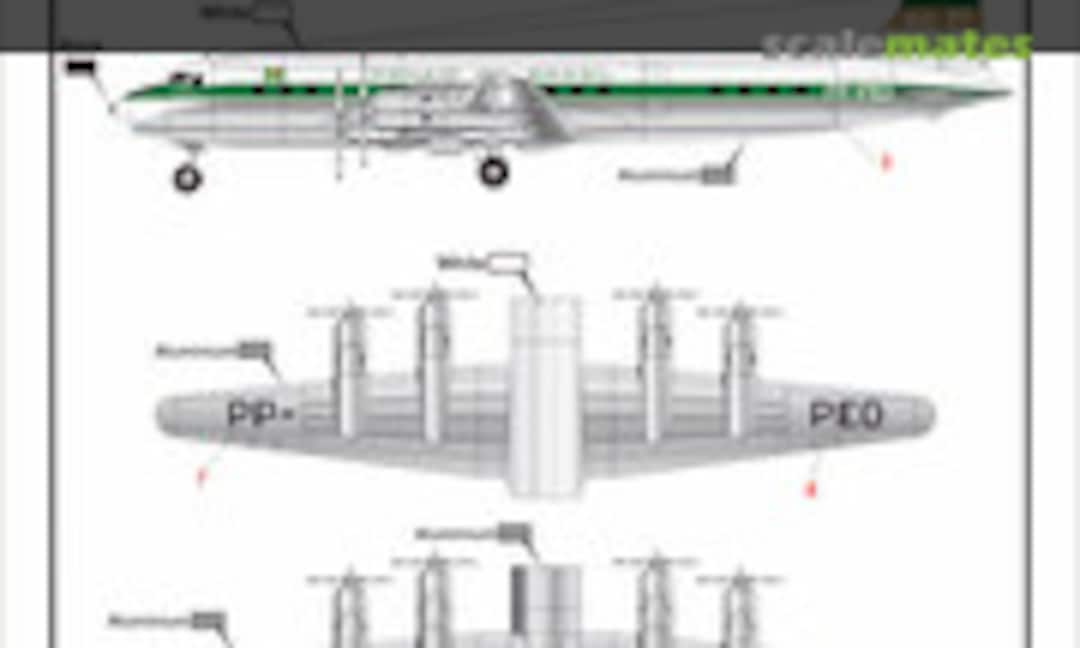 1:144 Panair do Brasil Douglas DC-7C second color scheme PP-PEG (LPS Hobby LPS144-24) LPS144-24