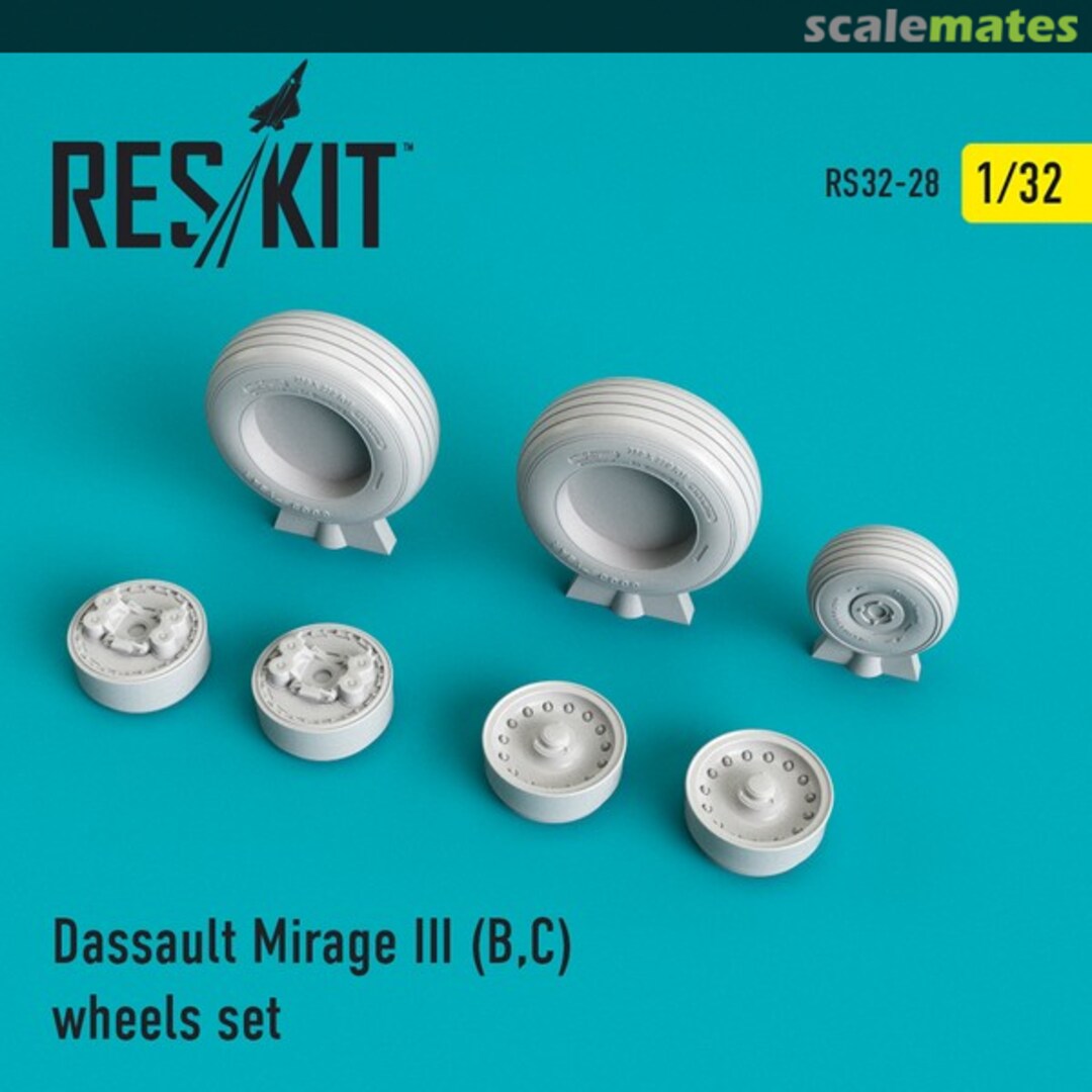 Boxart Mirage IIIB/C - wheels set RS32-0028 ResKit Boxart Mirage IIIB/C - wheels set RS32-0028 ResKit