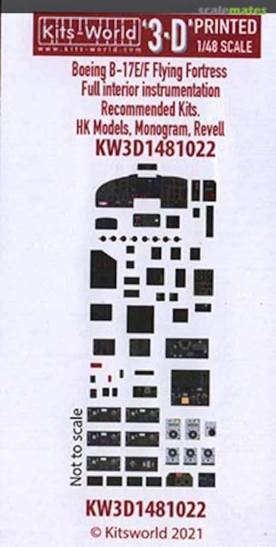Boxart B-17E/F Interior Detail Set KW3D1481022 Kits-World Boxart B-17E/F Interior Detail Set KW3D1481022 Kits-World
