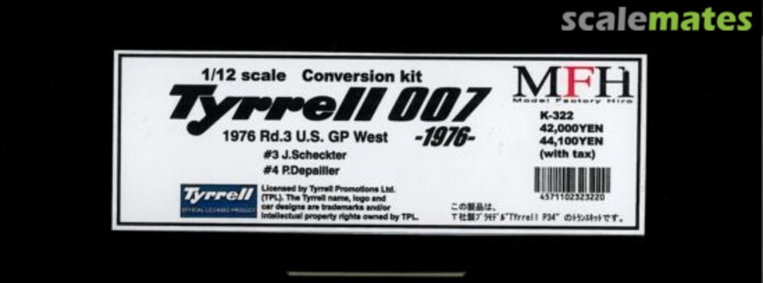 Boxart Tyrrell 007 K-322 Model Factory Hiro Boxart Tyrrell 007 K-322 Model Factory Hiro
