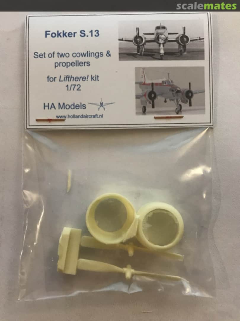 Boxart Fokker S13 cowlings and props (Lift Here Models) S13-update HA Models