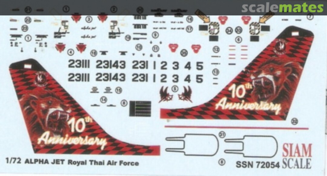 Boxart Alpha Jet 72054 Siam Scale Boxart Alpha Jet 72054 Siam Scale