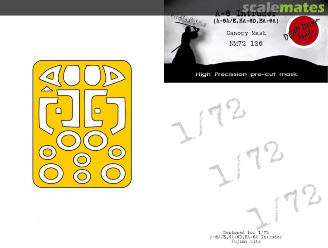 Boxart Grumman A-6 A/D/E Intruder - Canopy Mask NM72126 DEAD Design Models