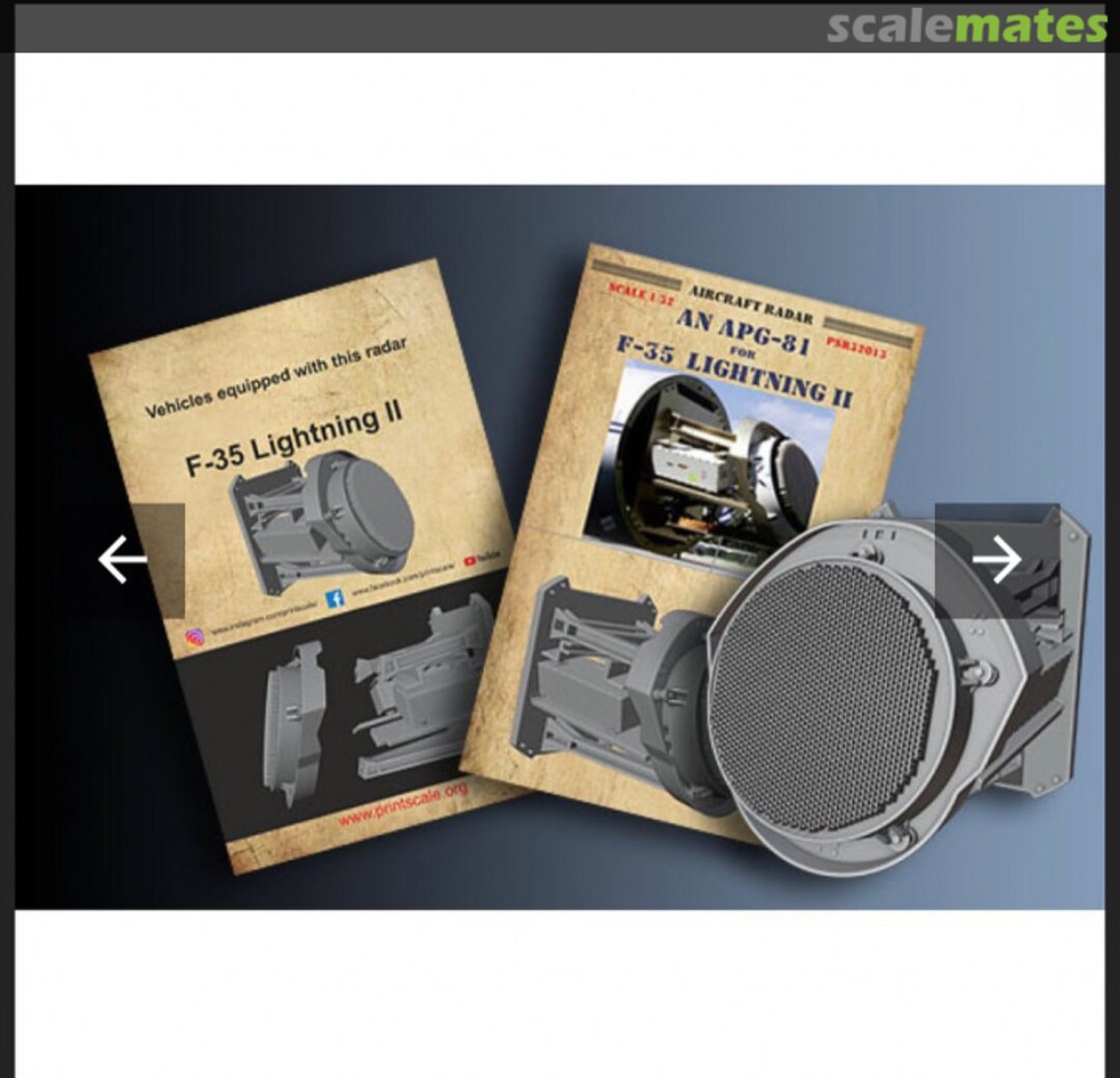 Boxart AN APG-81 For F-35 Ligthning II PSR72025 Print Scale Boxart AN APG-81 For F-35 Ligthning II PSR72025 Print Scale