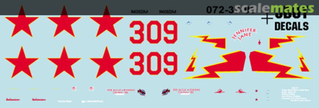 Boxart MiG-17 Red Eagle Airshows 095-002-072 JBOT Decals