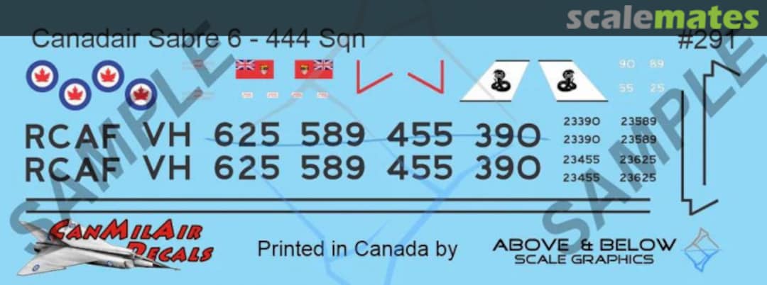 Boxart Canadair Sabre Mk. 6 291 Above & Below Graphics Boxart Canadair Sabre Mk. 6 291 Above & Below Graphics