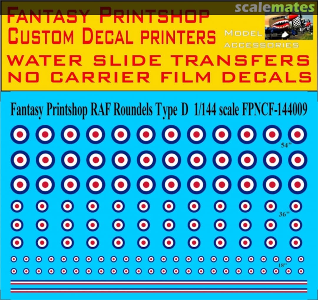Boxart RAF TYPE D ROUNDEL + FIN FLASH FPNCF-144009 Fantasy Printshop Boxart RAF TYPE D ROUNDEL + FIN FLASH FPNCF-144009 Fantasy Printshop