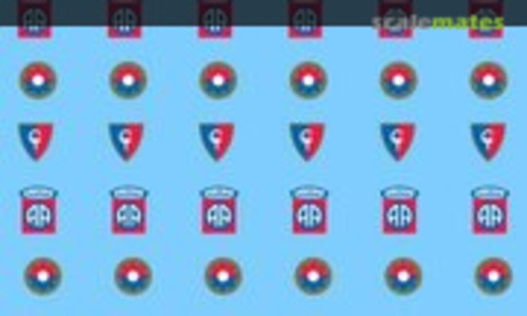 1:35 U.S. 9th and 38th Infantry Division and 82nd Airborne Uniform Patches (Archer FG35024) FG35024