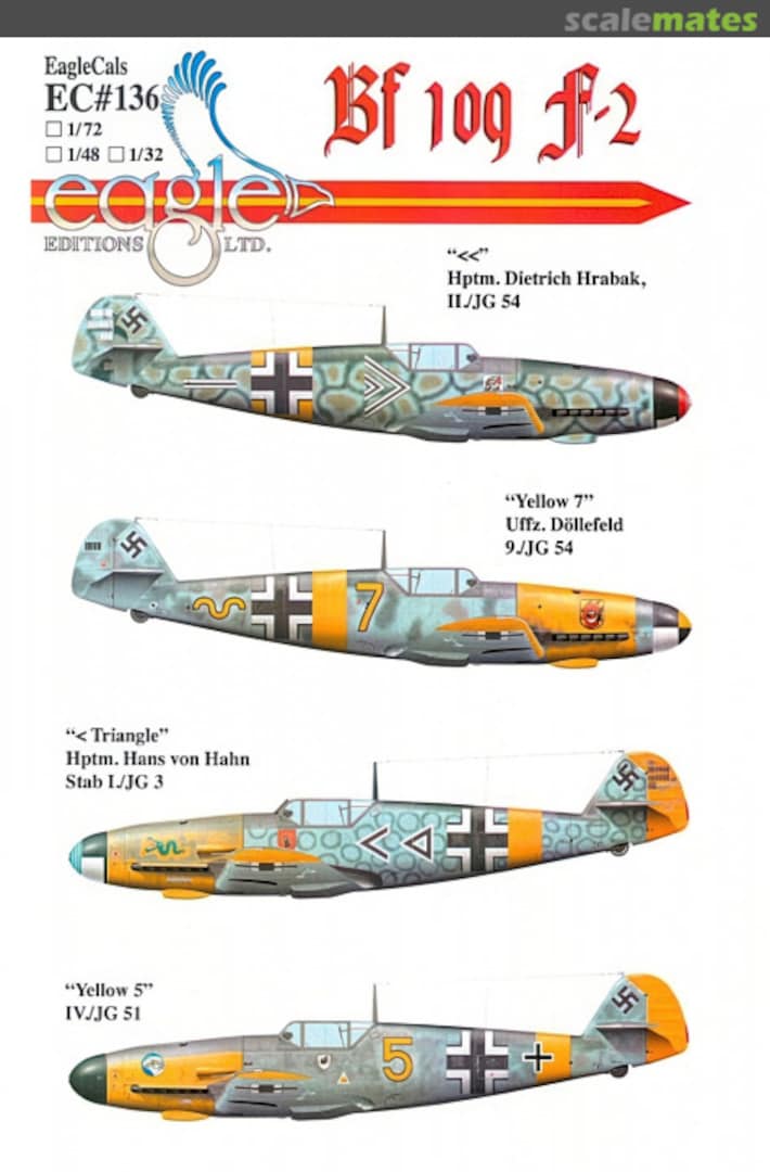 Boxart Bf 109 F-2 EagleCals EC32-136 Eagle Editions Boxart Bf 109 F-2 EagleCals EC32-136 Eagle Editions