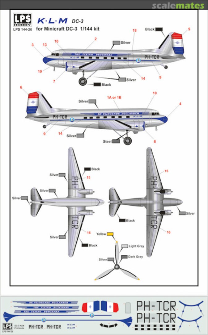 Boxart KLM Douglas DC-3 LPS144-26 LPS Hobby Boxart KLM Douglas DC-3 LPS144-26 LPS Hobby