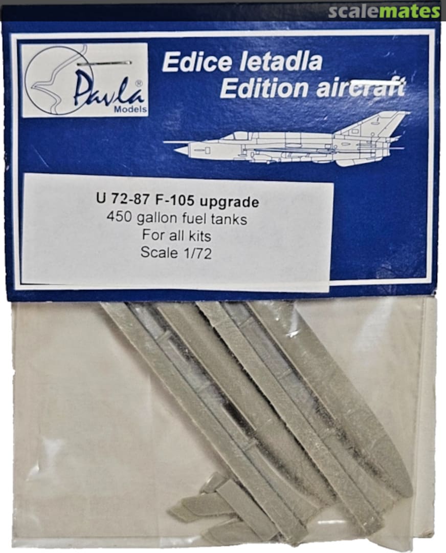 Boxart F-105 upgrade 450 gallon fuel tanks U72-87 Pavla Models Boxart F-105 upgrade 450 gallon fuel tanks U72-87 Pavla Models