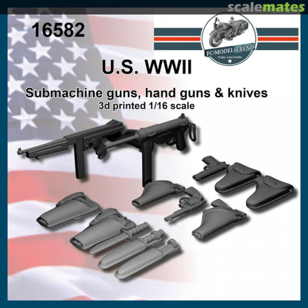 Boxart U.S. WWII Submachine guns, hand guns & knives 16582 FC Model Trend