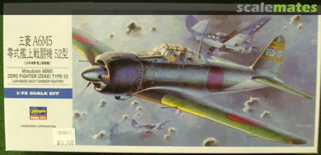 Boxart Mitsubishi A6M5 Zero fighter (Zeke) Type 52 A6 Hasegawa Boxart Mitsubishi A6M5 Zero fighter (Zeke) Type 52 A6 Hasegawa