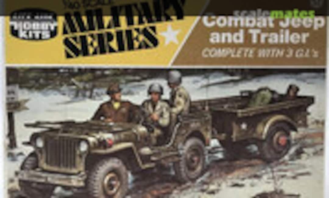 1:40 Combat Jeep and Trailer (LIFE-LIKE Hobby Kits 09652)