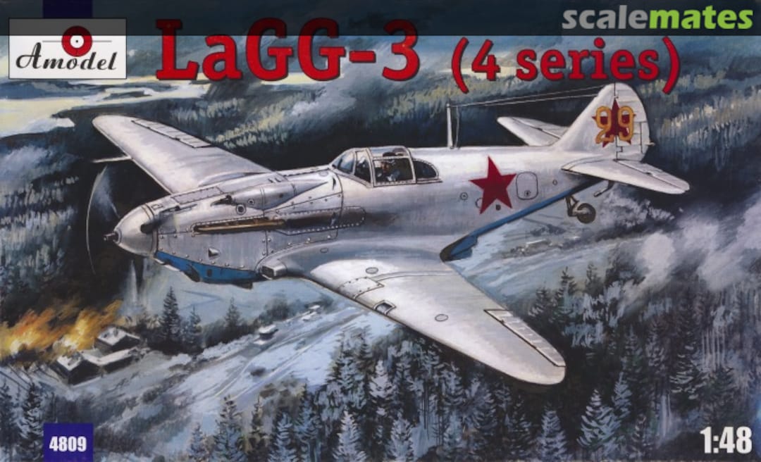 Boxart LaGG-3 (4 series) Soviet fighter 4809 Amodel Boxart LaGG-3 (4 series) Soviet fighter 4809 Amodel