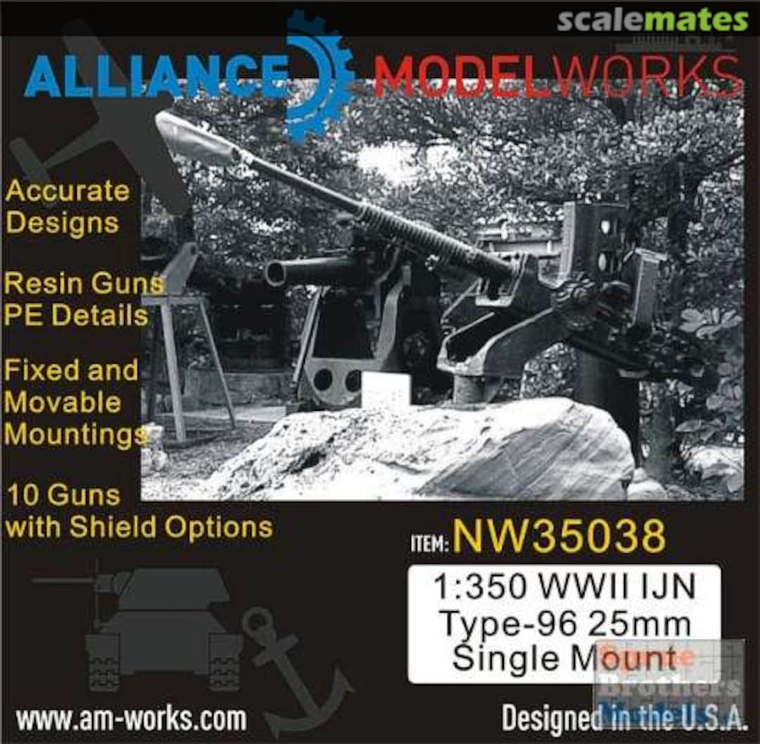 Boxart WW2 IJN Type 96 25mm Single Mount NW35038 Alliance Model Works