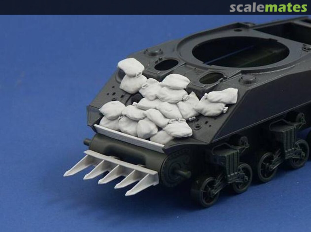 Boxart Normandy set for Sherman M4 Tanks (with single "T" T1 Cutter Device) R35-016 Armorscale Boxart Normandy set for Sherman M4 Tanks (with single "T" T1 Cutter Device) R35-016 Armorscale