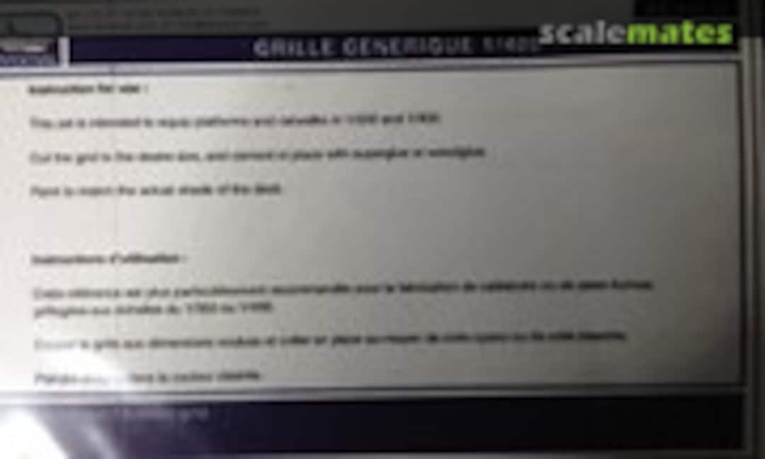 1:400 Grille generique (L'Arsenal AC 400 38) AC 400 38